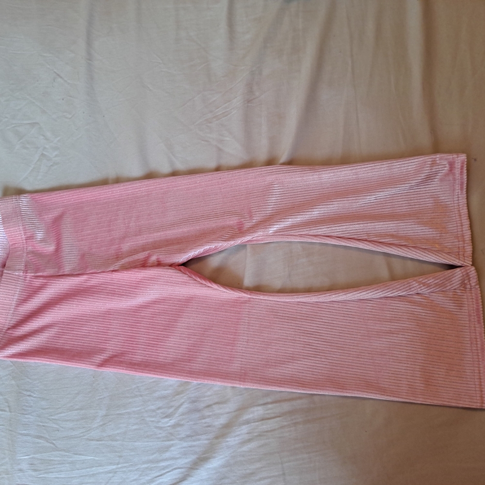 Old Navy Pink Leggings with Fashionable Distressed Detail